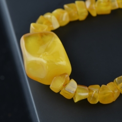 Butter Baltic amber necklace for adults